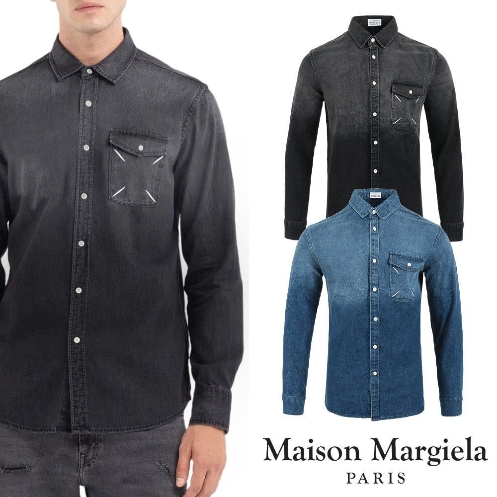 #블라우스셔츠 시그니처 스티치 데님 셔츠 (ttmm 561021)