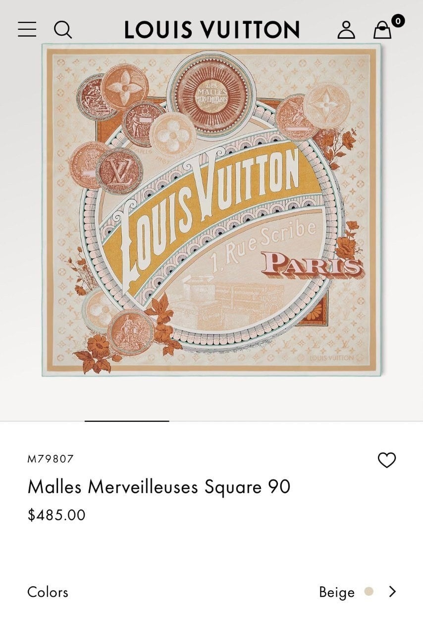 루VVV 이니셜 오렌지스카프