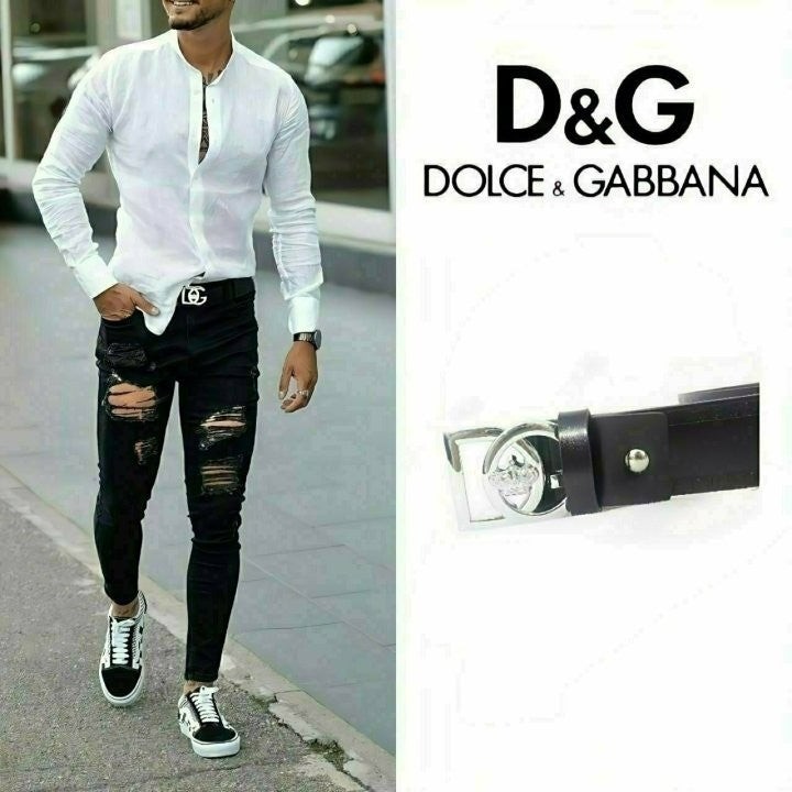 (090)25s 돌♡엔가바나 실버장식 벨트