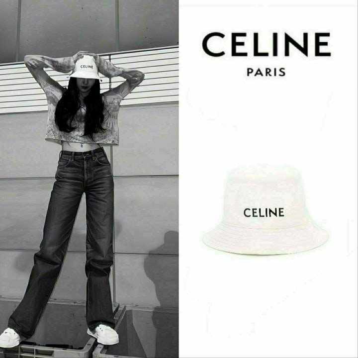 (090)25S 셀♡느 로고프린트 버킷햇
