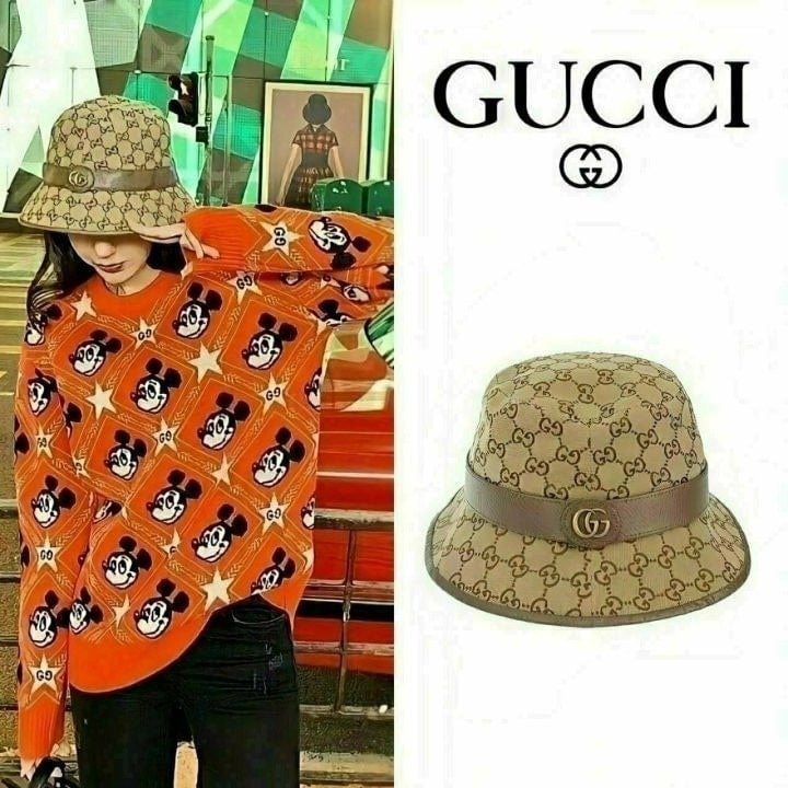 (090)25S 구♡ GG캔버스 버킷햇