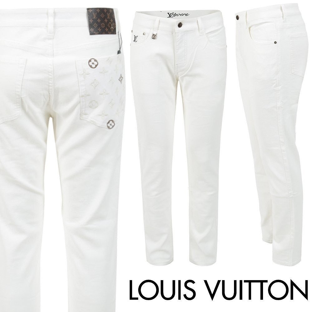 💕 루* 모노 자수 화이트 슬림 일자진