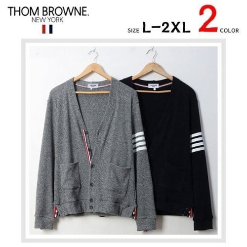 💕 톰* 사선 완장 니트 가디건