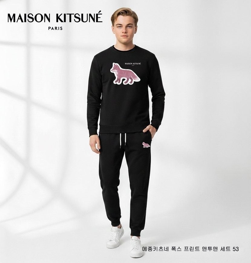💕 메* 키츠네 폭스 프린트 맨투맨 세트 53