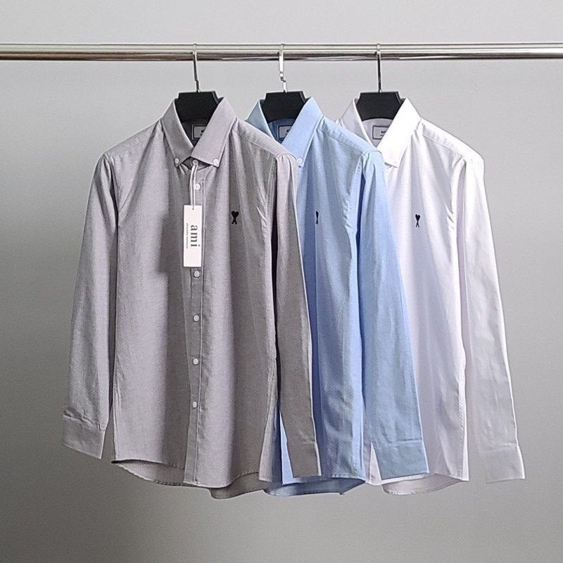 💕 아* 블랙하트자수 옥스포드 셔츠