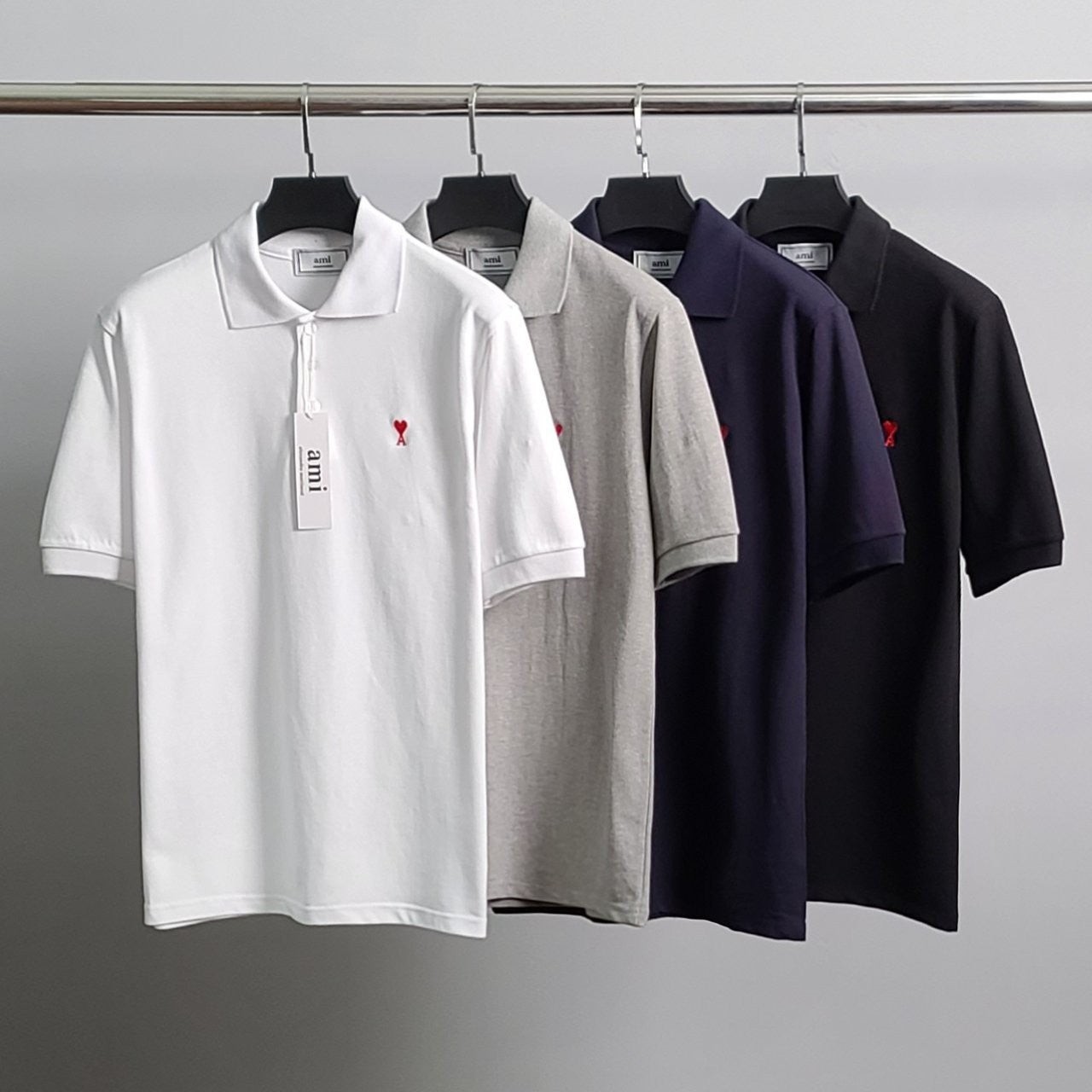 💕 아* 스몰하트자수 PK 반팔 카라티