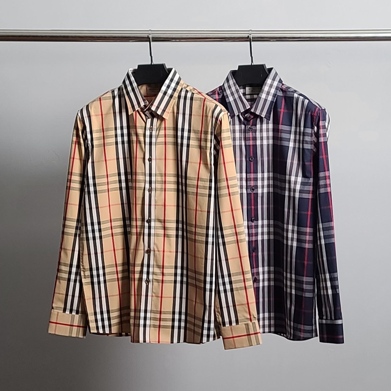 💕 버** 베이직 체크 셔츠