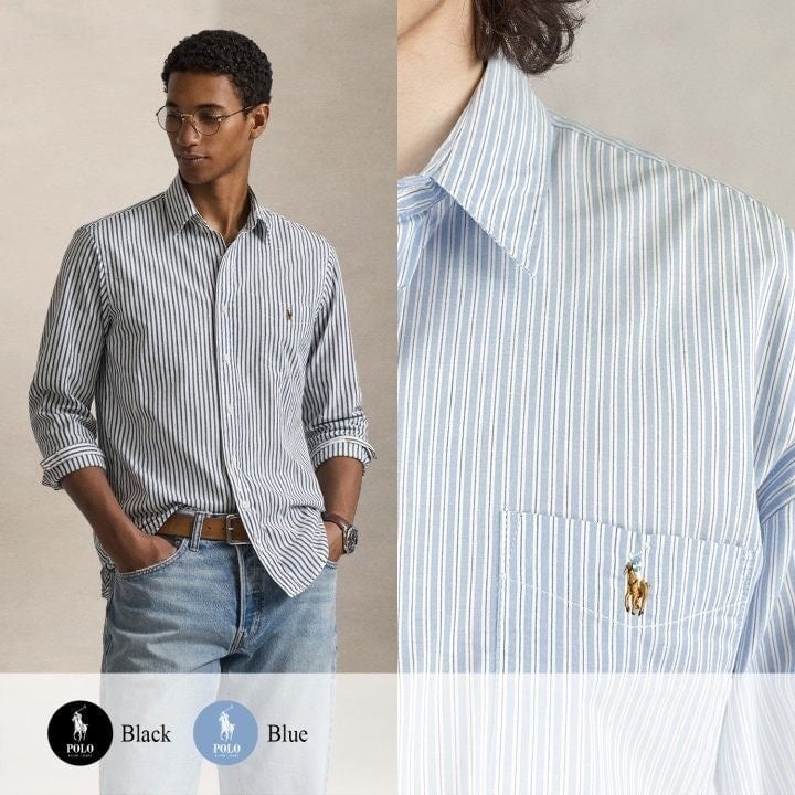 💕 폴* 스트라이프 포켓 셔츠