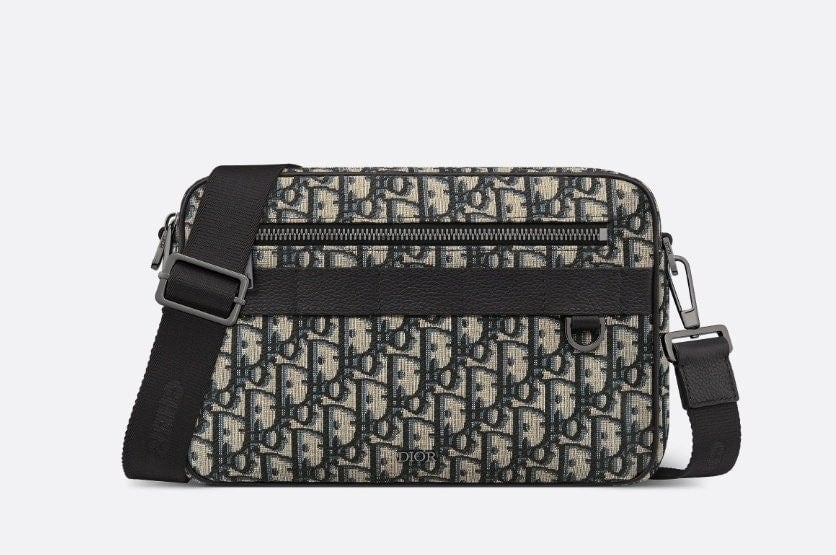 💕 디* 사파리 맥시 메신저 백 ㅡ베이지&블랙 Di*r Oblique 자카드 ❤️풀박스 ❤️