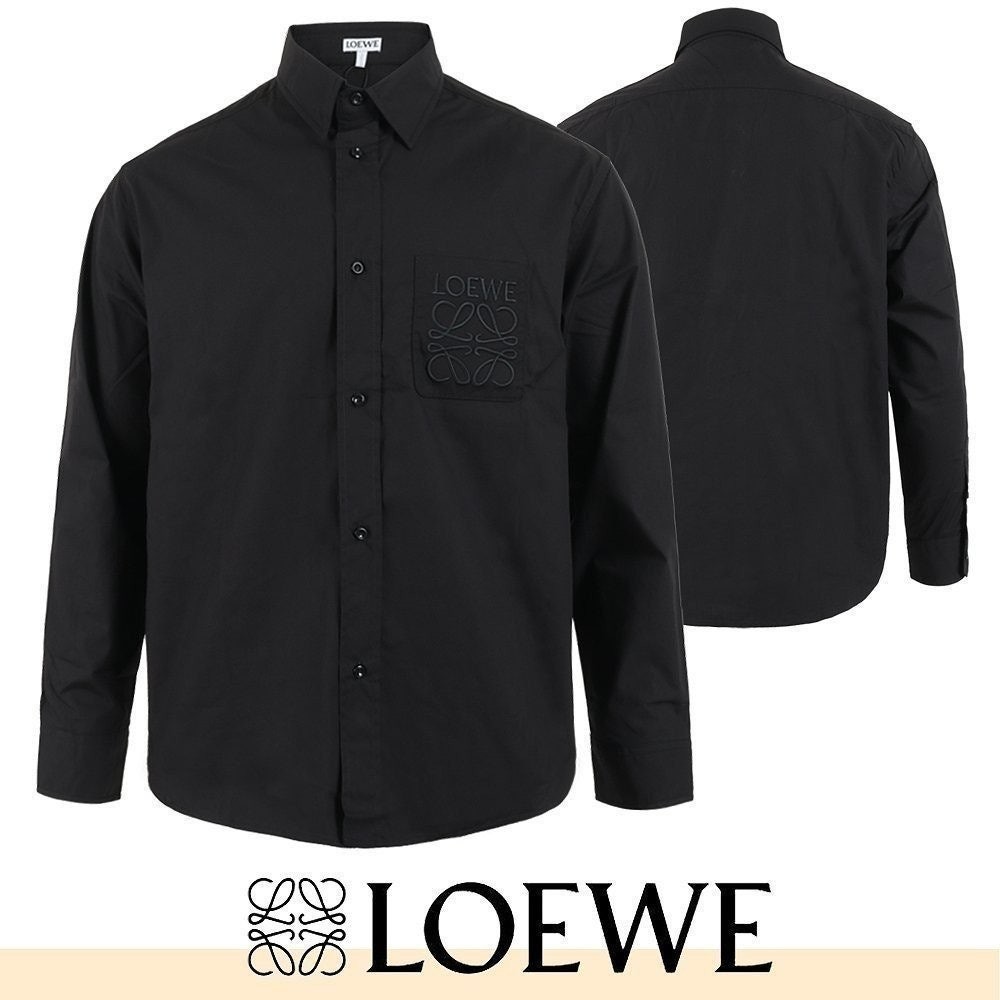 💕 로** 아나그램 자수 세미 오버 셔츠