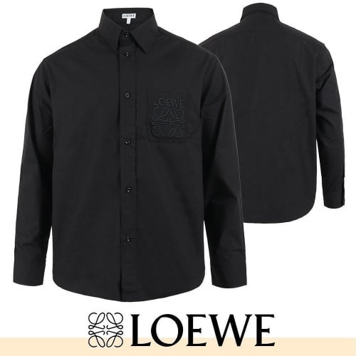 💕 로** 아나그램 자수 세미 오버 셔츠