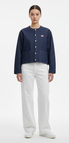 단톤 데님 자켓