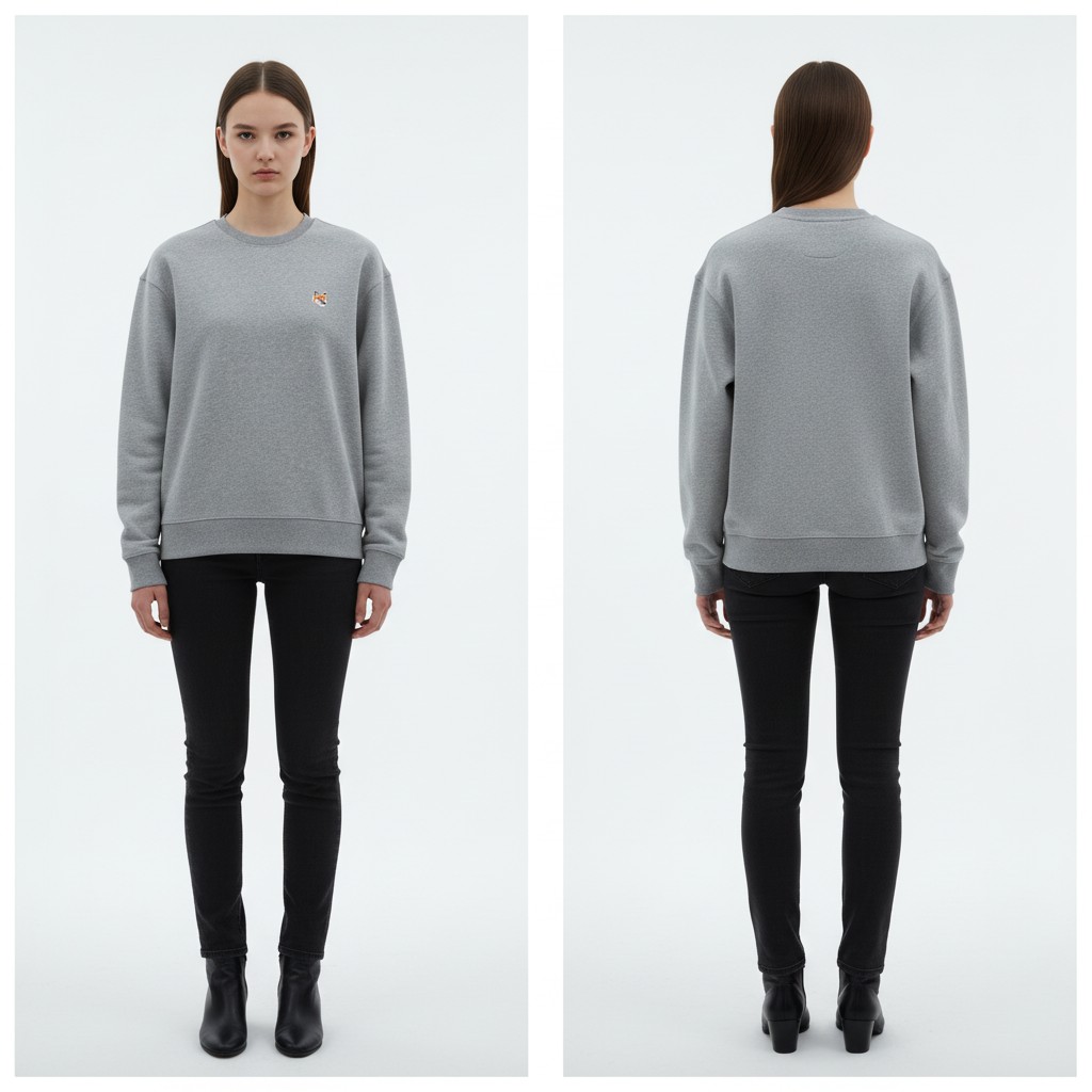 키츠네 레귤러 핏 맨투맨