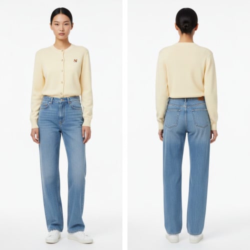 메종키츠네 폭스헤드 라운드 가디건