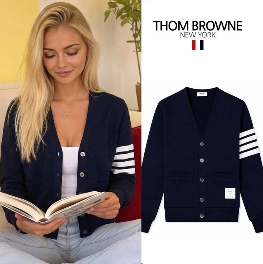 ▫️ 2026 S/S 최신상 톰*라운 클래식 사선완장 커플 가디건