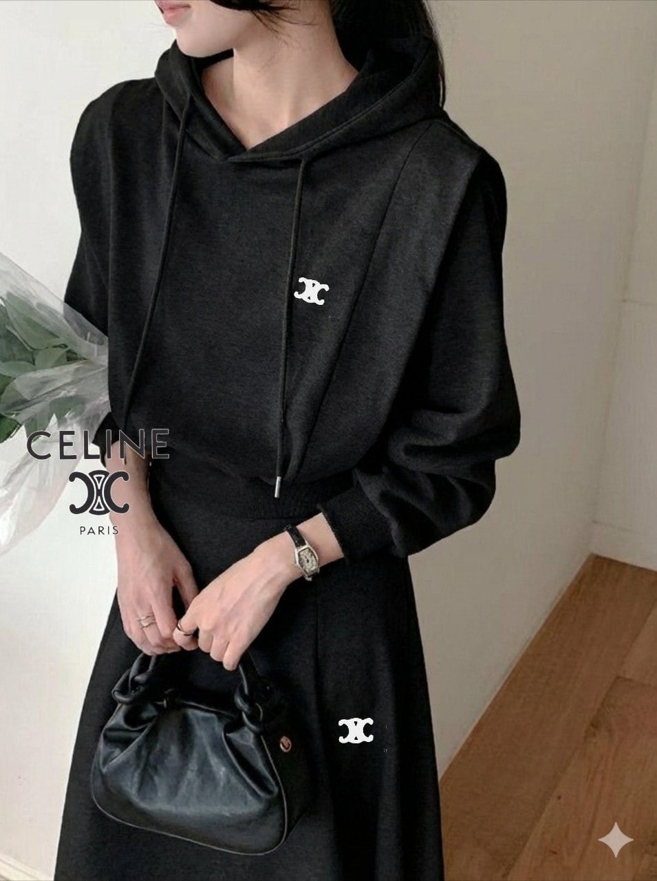 셀 자수로고 오드 치마 세트 1568