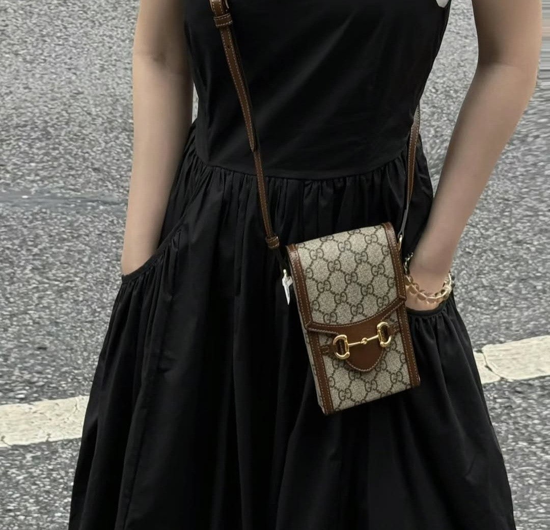 #홀스빗미니폰홀더백 브라운 (박스구성)