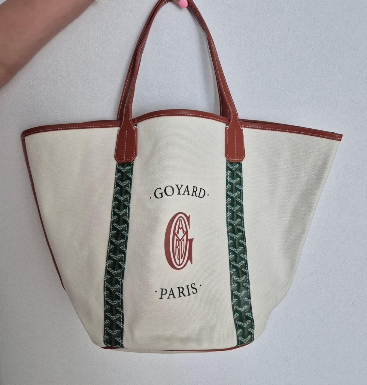 #벨하라리버시블토트백 (그린&탄)