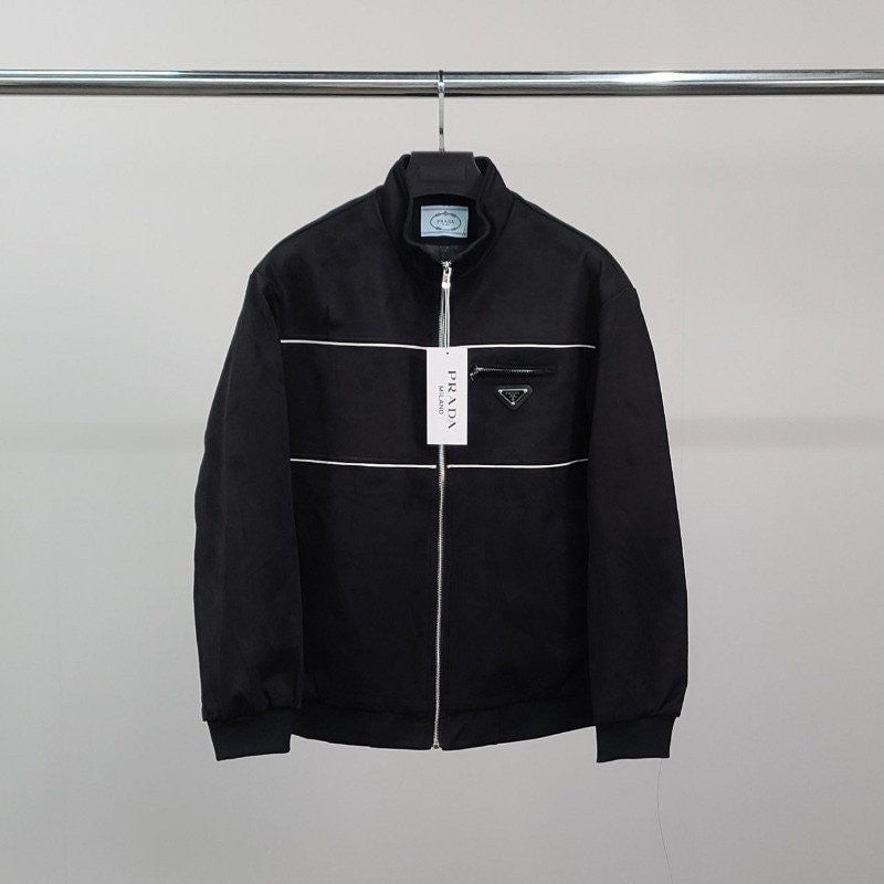 💕 프** 로고와펜 라인 누빔 스웨이드 자켓