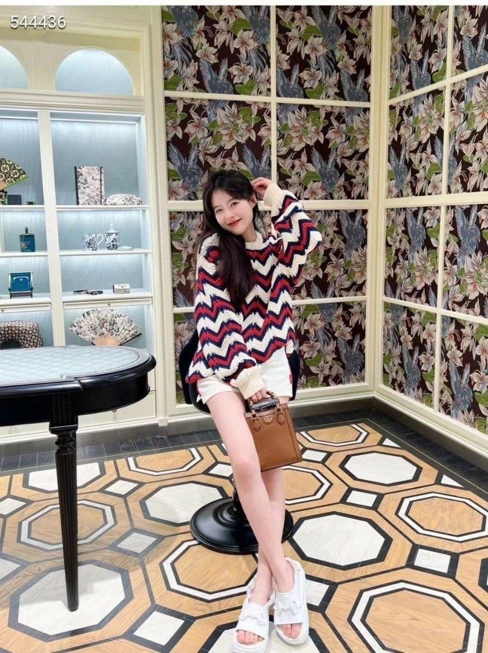 💕 구* 물결 니트