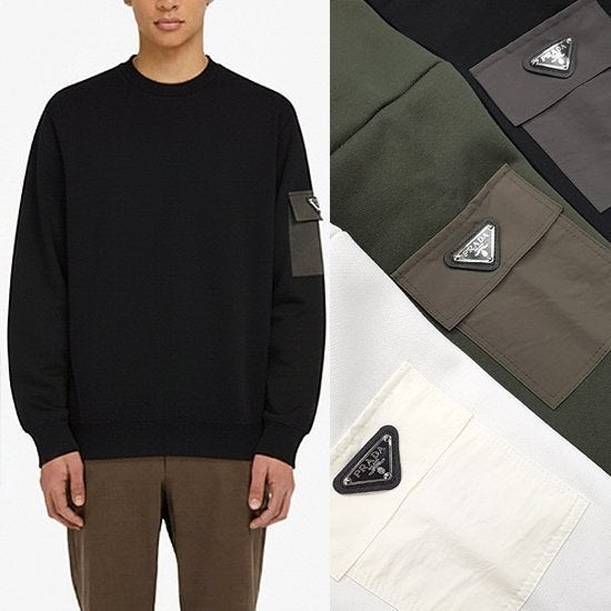 배색포켓 맨투맨 PR-3728