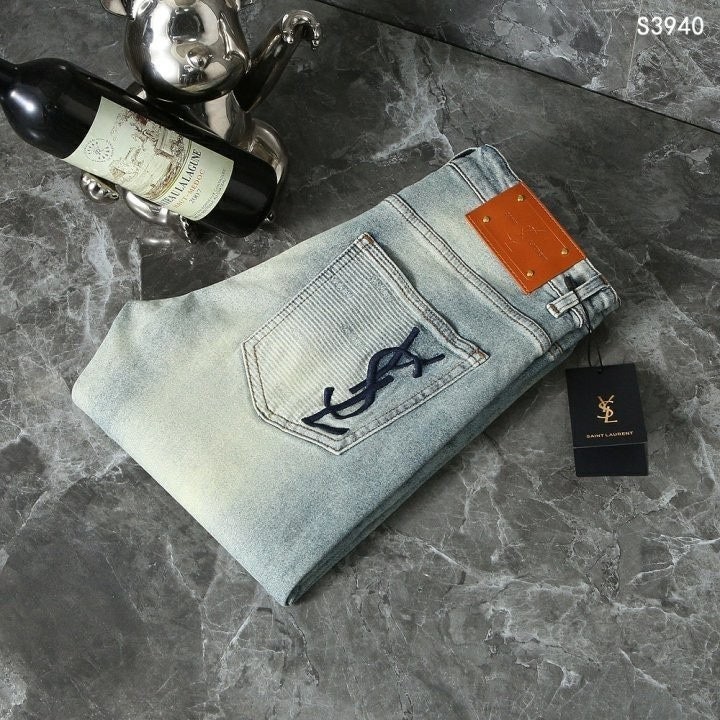 자수 데님 팬츠 SL-349