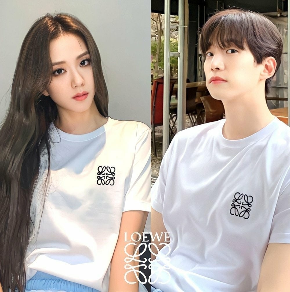 자수로고 커플 반팔티셔츠 LOE-402