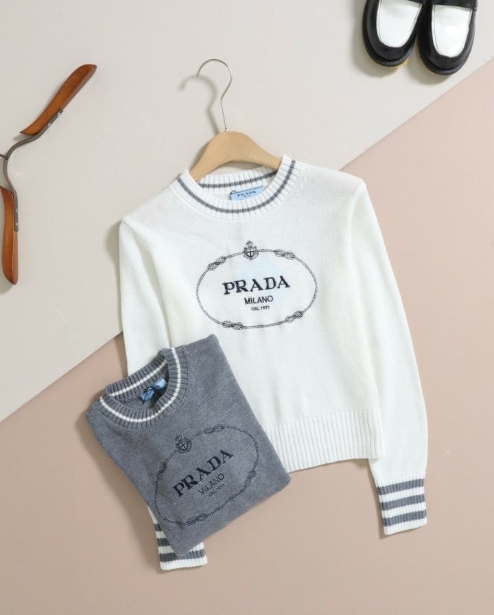 여성 로고 크루넥 스웨터 PR-3718