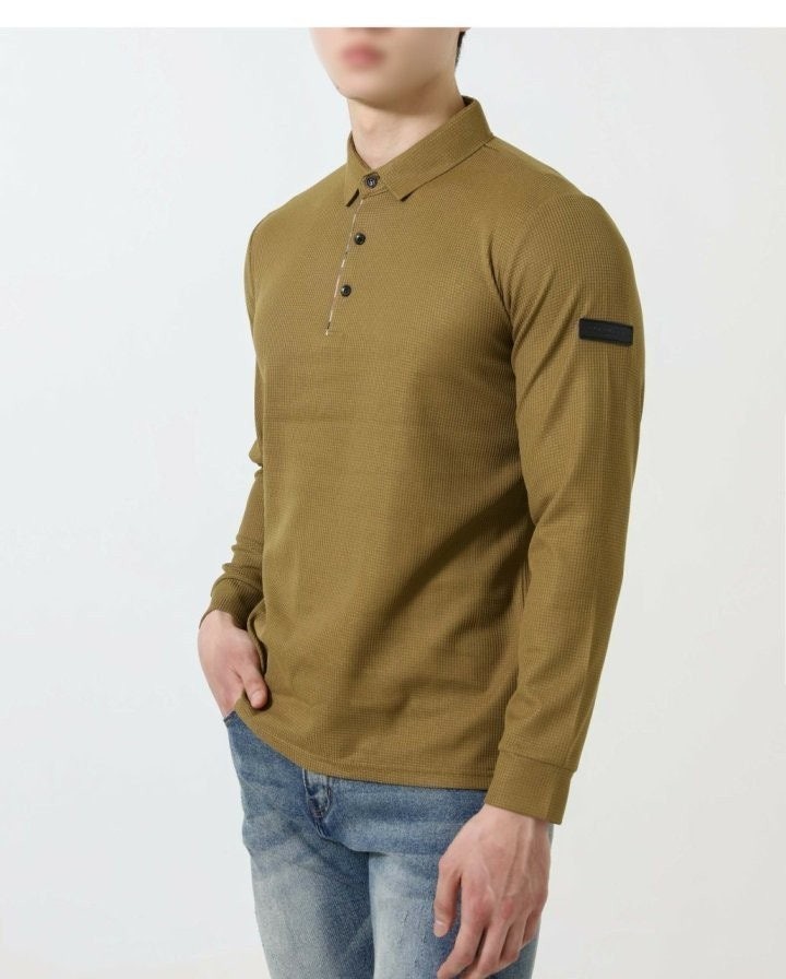 빈티지 체크 와플 카라티셔츠 BB-3404