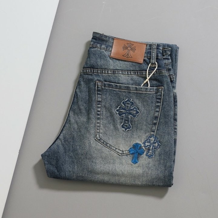 멀티 크로스 워싱 데님 팬츠 CR-998