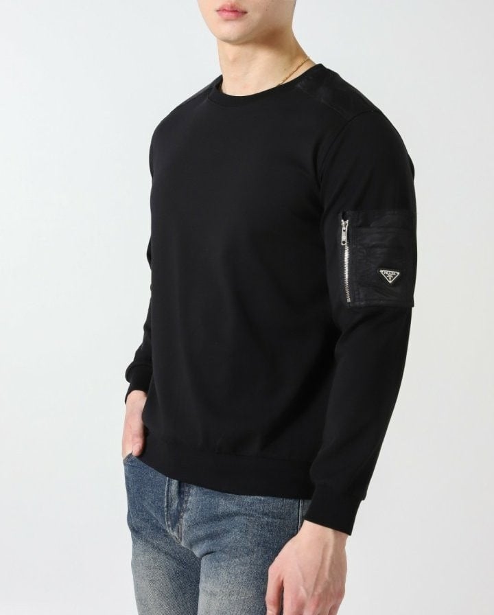 리나일론 개버딘 라이트 플리스 맨투맨 PR-3716