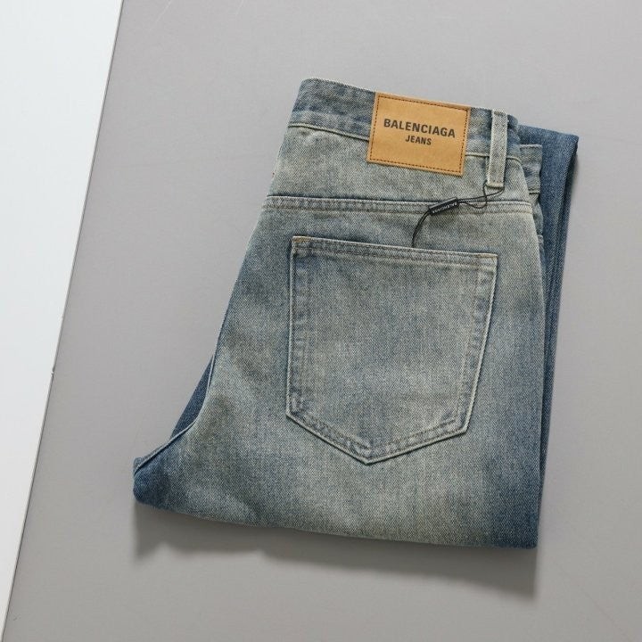 레터링 로고 와이드 데님 팬츠 BC-3475