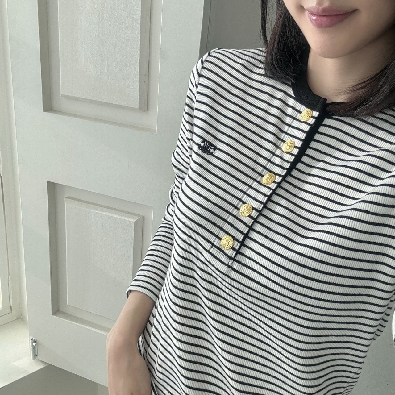 여성 골드버튼 니트 CEL-1069