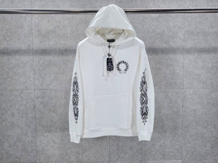 플로럴 홀스슈 후드 화이트 CR-886