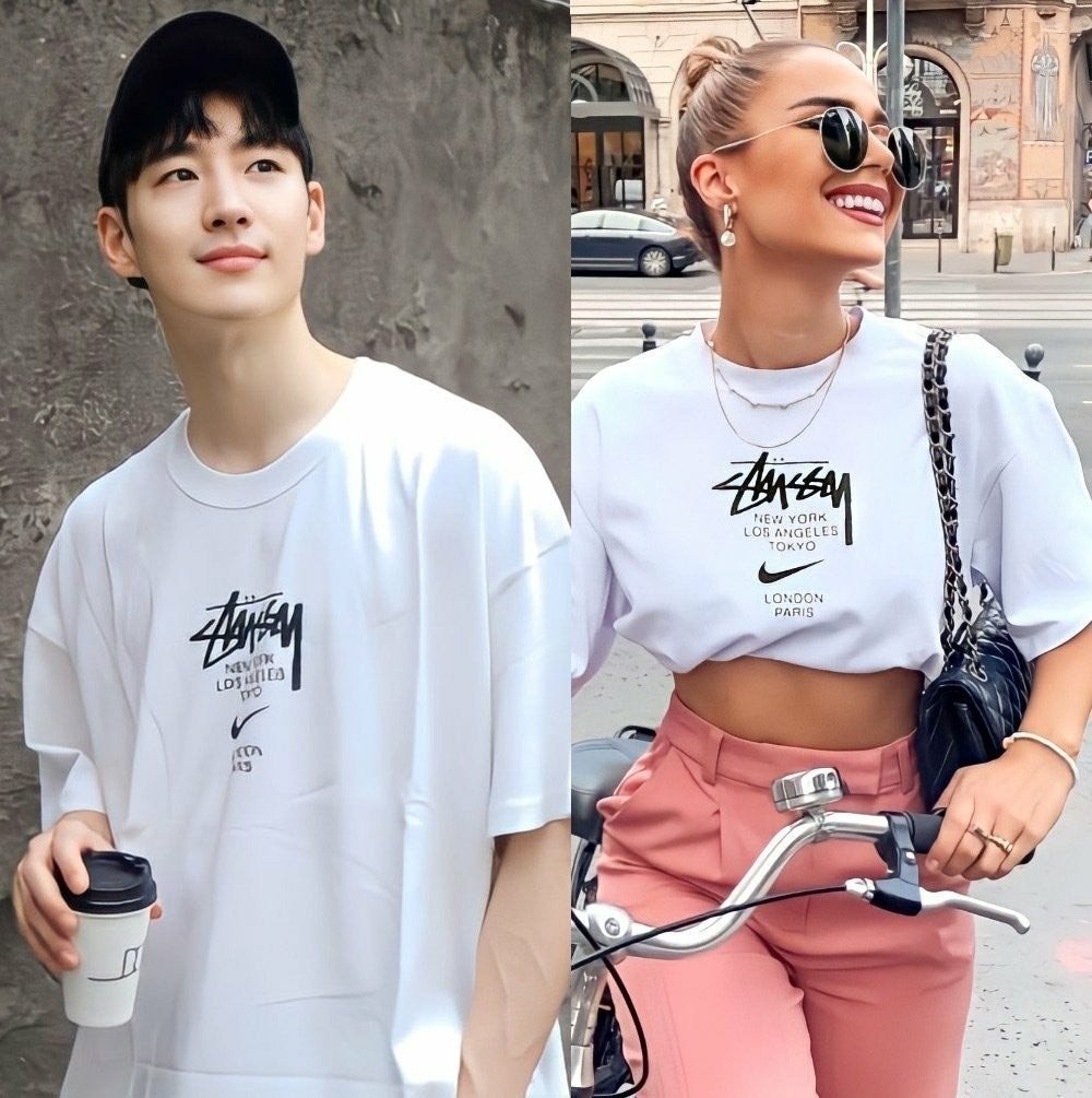 플리스 크루넥 커플 반팔티셔츠 2컬러 SY-262