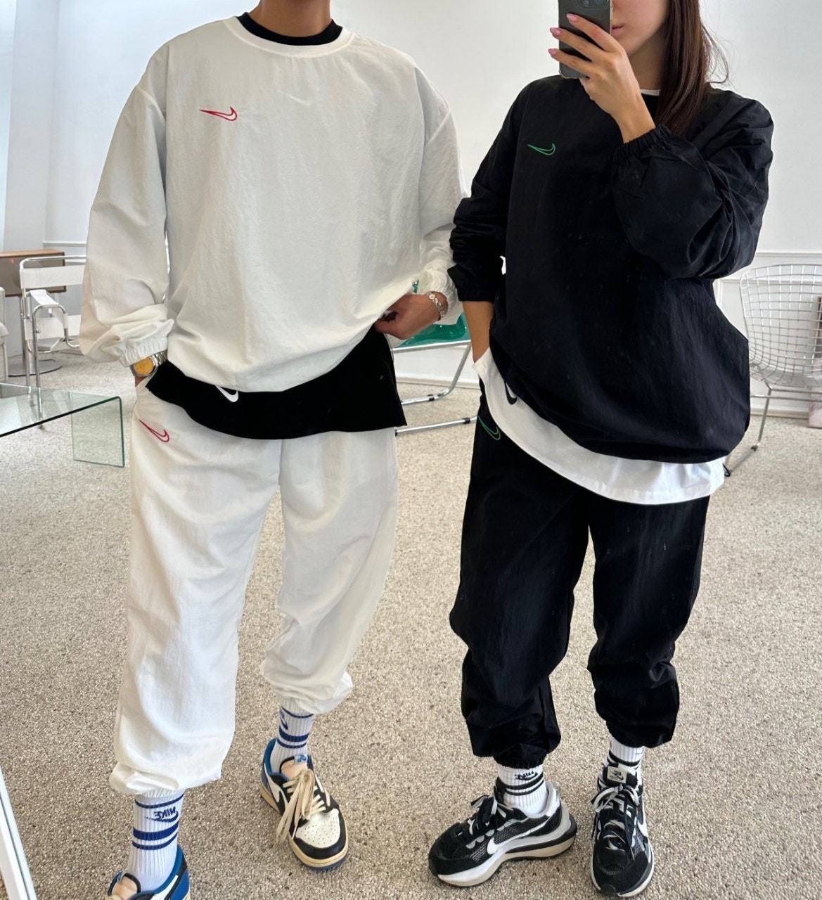 렉티브 나일론스트링 맨투맨 셋업 NK-3590