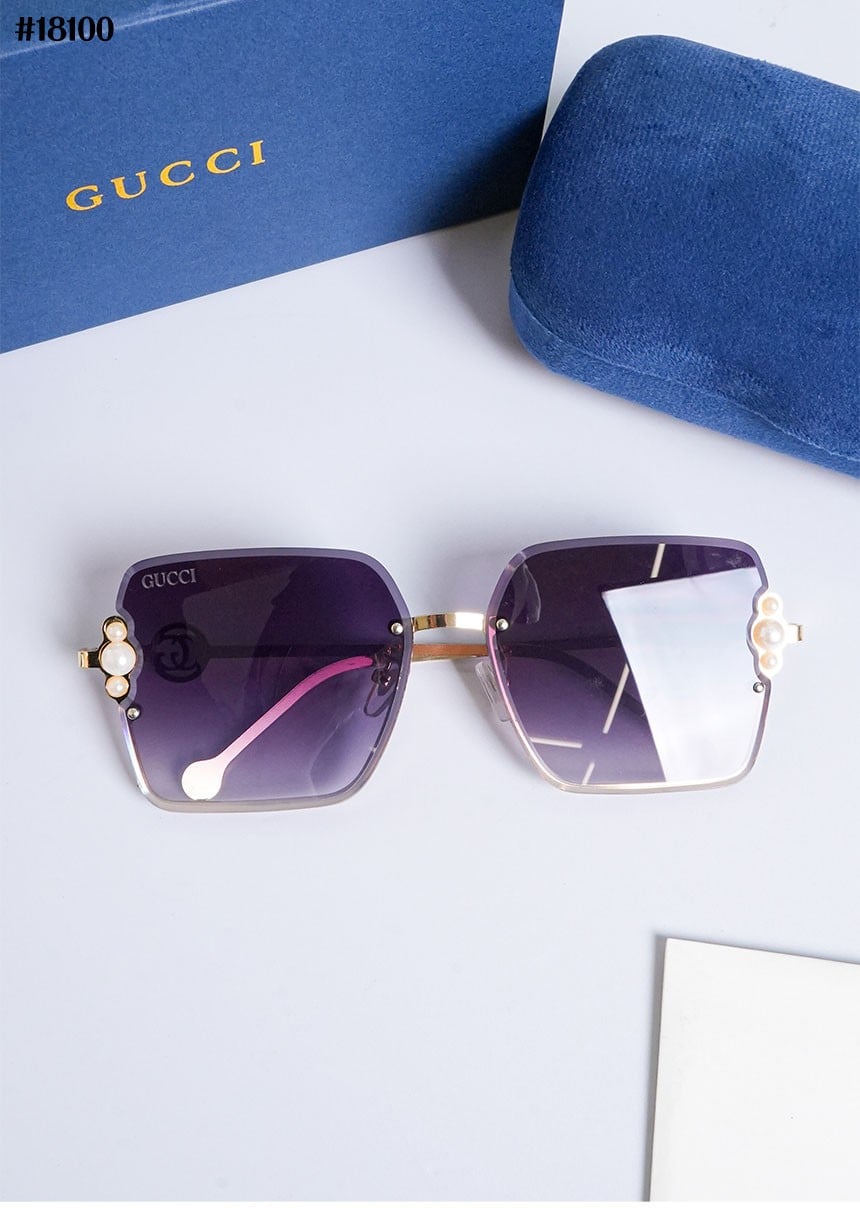 🔆 [GUCCI] 구찌 펄 쥬얼리 트림 업사이드 다운 스퀘어 선글라스 🔆
