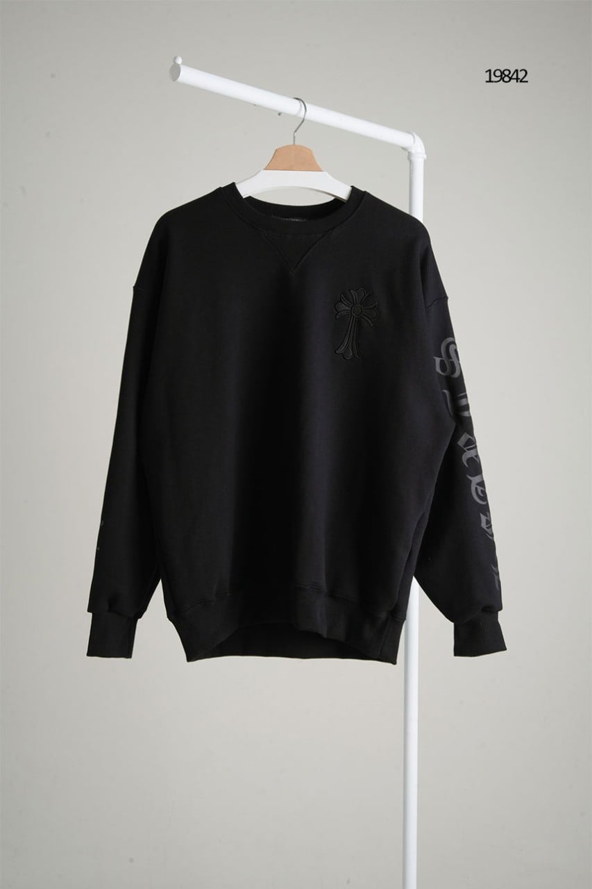 🔆 [Chrome Hearts] 크롬하츠 홀스슈 블랙 크로스 모티프 스웻셔츠 🔆