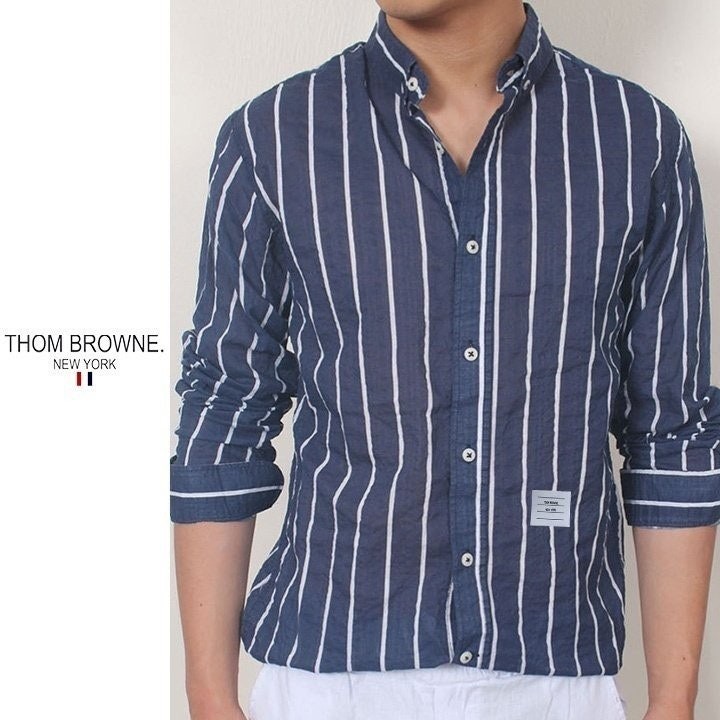 💕 톰* 린넨스트라이프 워싱 셔츠