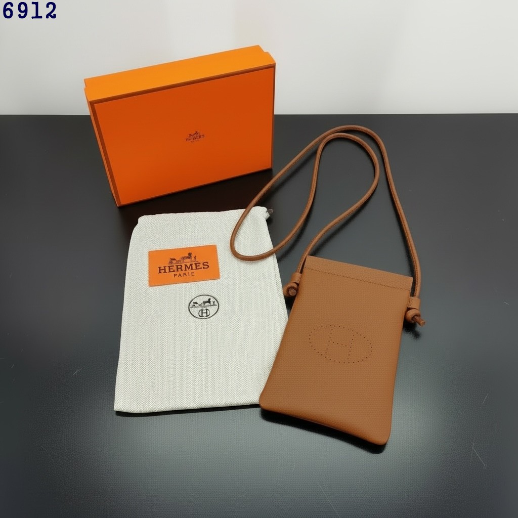 👹에르메스 H 펀칭 컴팩트 미니 크로스백 (브라운)👹