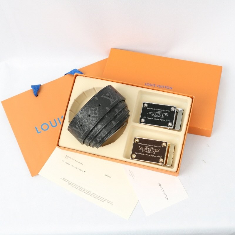 👹루이비통 투버클 컷팅 모노블랙 벨트👹