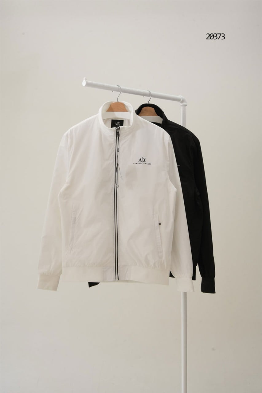 🔆 [Armani Exchange] 아르마니 익스체인지 로고 스탠드 넥 집업 바람막이 자켓 🔆