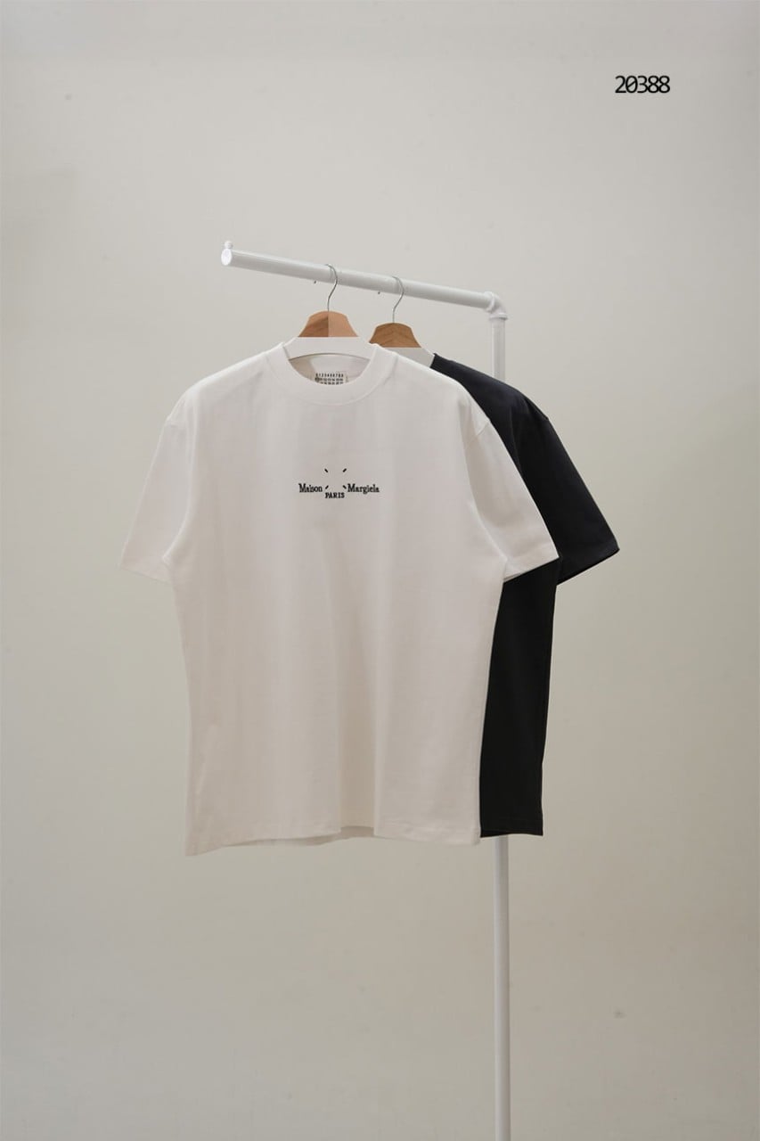 🔆 [Maison Margiela] 메종마르지엘라 자수 로고 코튼 반팔 티셔츠 🔆