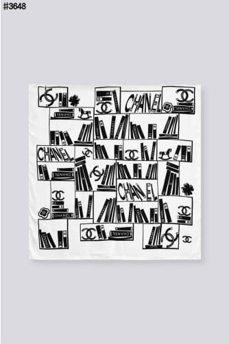 🍀 [CHANEL] 샤넬 COCO 북 마크 실크 숄 스카프 🍀