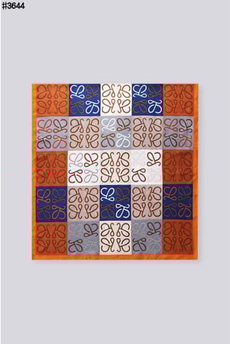 🍀 [LOEWE] 로에베 아나그램 컬러 블록 실크 숄 스카프 🍀