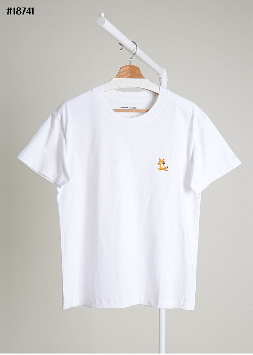 🔆 [MAISON KITSUNE] 메종키츠네 칠렉스 폭스 패치 컴포트 숏 슬리브 코튼 티셔츠 🔆