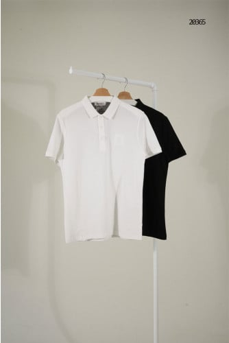 🔆 [BRUNELLO CUCINELLI] 브루넬로 쿠치넬리 톤온톤 로고 카라 반팔 티셔츠 🔆