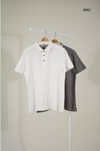 🔆 [BRUNELLO CUCINELLI] 브루넬로 쿠치넬리 자수 로고 베이직 카라 반팔 티셔츠 🔆