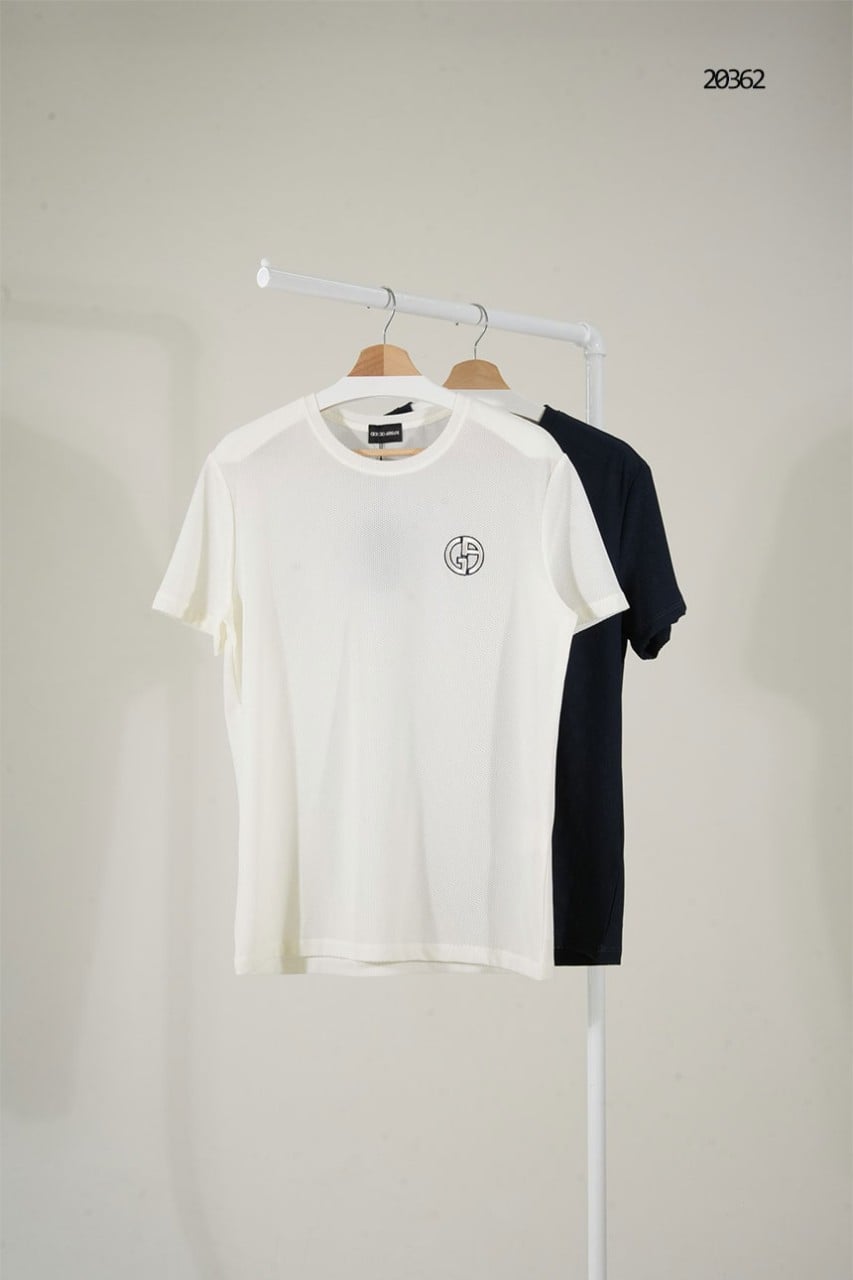 🔆 [Giorgio Armani] 조르지오 아르마니 스몰 로고 메쉬 퍼포먼스 반팔 티셔츠 🔆