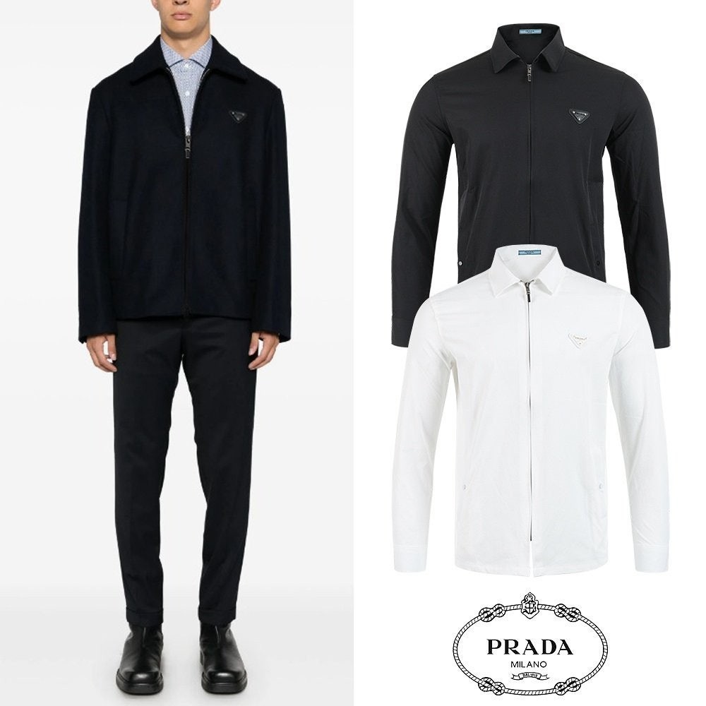 💕 프** 클래식 레더 트라이앵글 집업 저지 셔츠